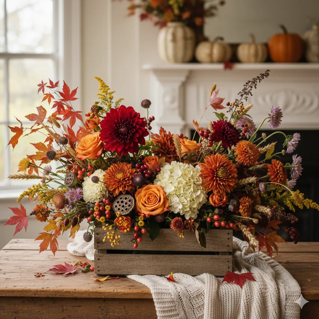 Autumn floral arrangements