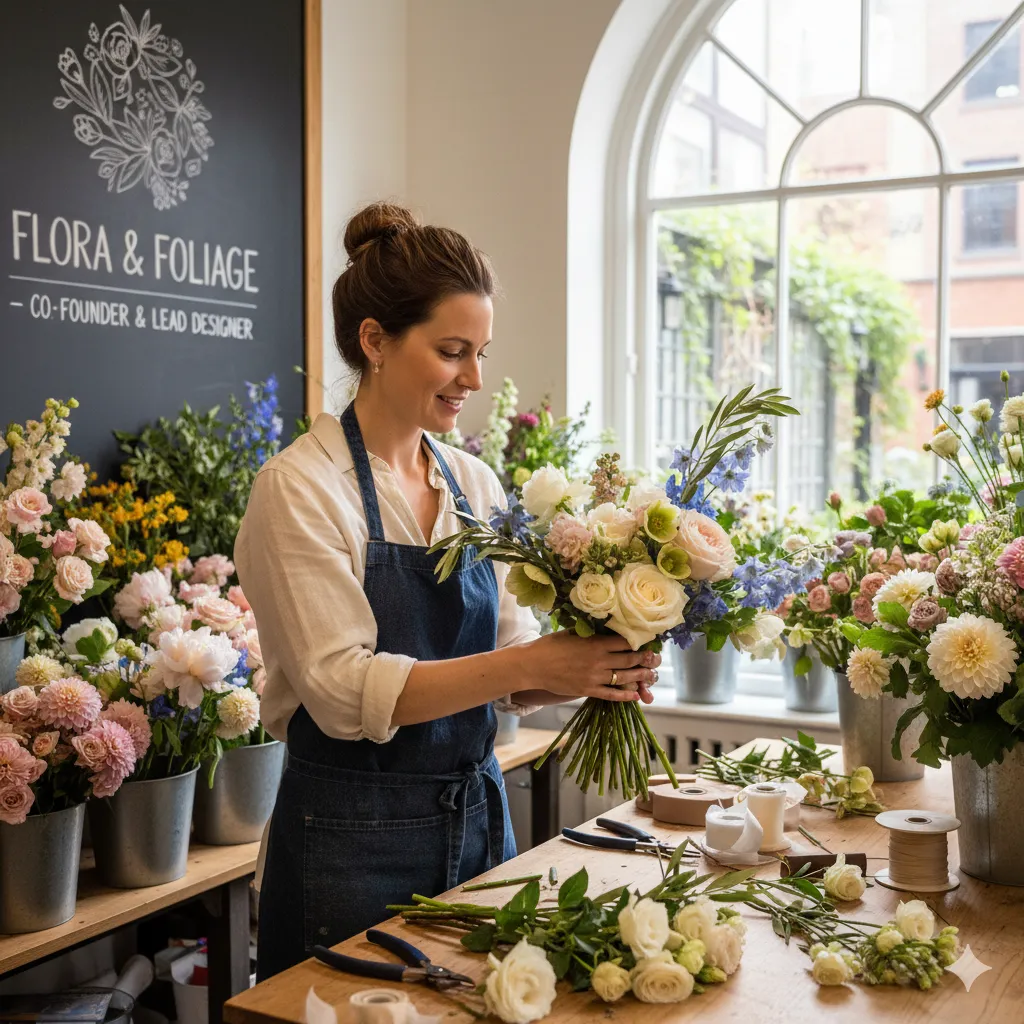 Alexandra, co-founder and lead floral designer